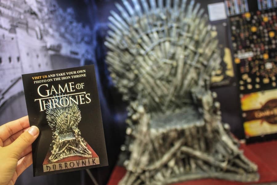 Game of Thrones shop with Iron Throne replica in Dubrovnik​