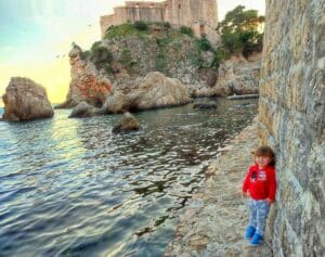 Wandering the streets of Dubrovnik with a toddler
